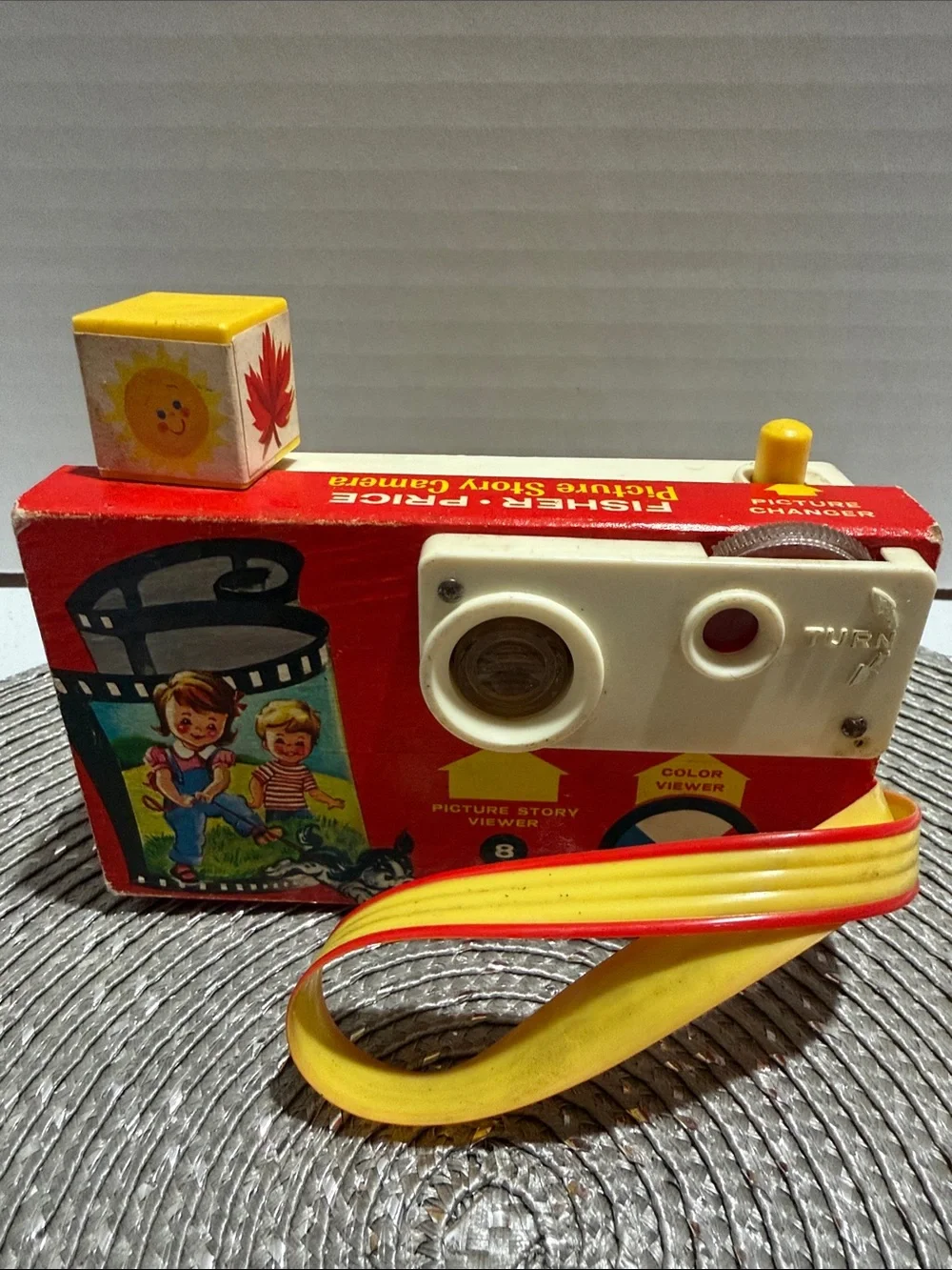 Fisher-Price White, Yellow & Red Picture Story Toy Camera